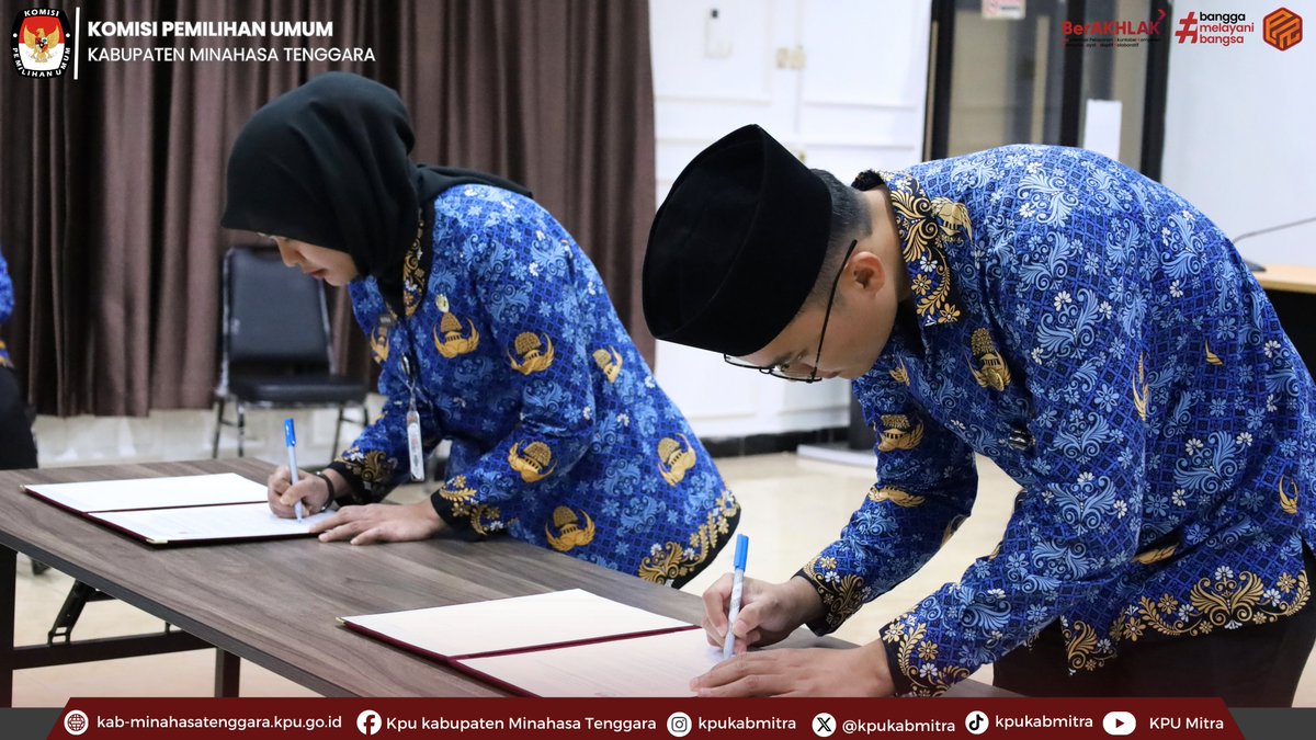 KpuKabMitra's tweet photo. #temanpemilih , Dua pegawai di lingkungan Sekretariat KPU Kabupaten Minahasa Tenggara Resmi dilantik dalam Jabatan Fungsional Penata Kelola Pemilu Ahli Pertama, pada kamis (1/10/2026).

Selengkapnya :
https://t.co/dfrt5vWjl3

#kpumelayani https://t.co/QJCD5Y1jZk