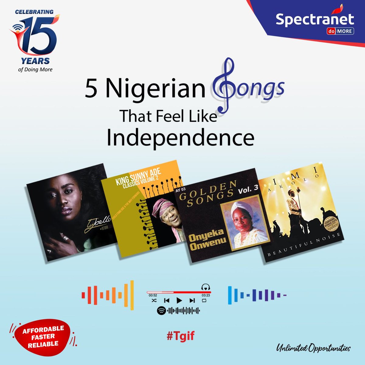 Spectranet_NG's tweet photo. From the lyrics we grew up singing to the melodies that bring back memories, these songs carry our stories, our pride, and the true Naija spirit. 💚🤍

Which one is your all time favourite?

#Spectranet #StayConnected #Naija66 https://t.co/8SLKMg6ves