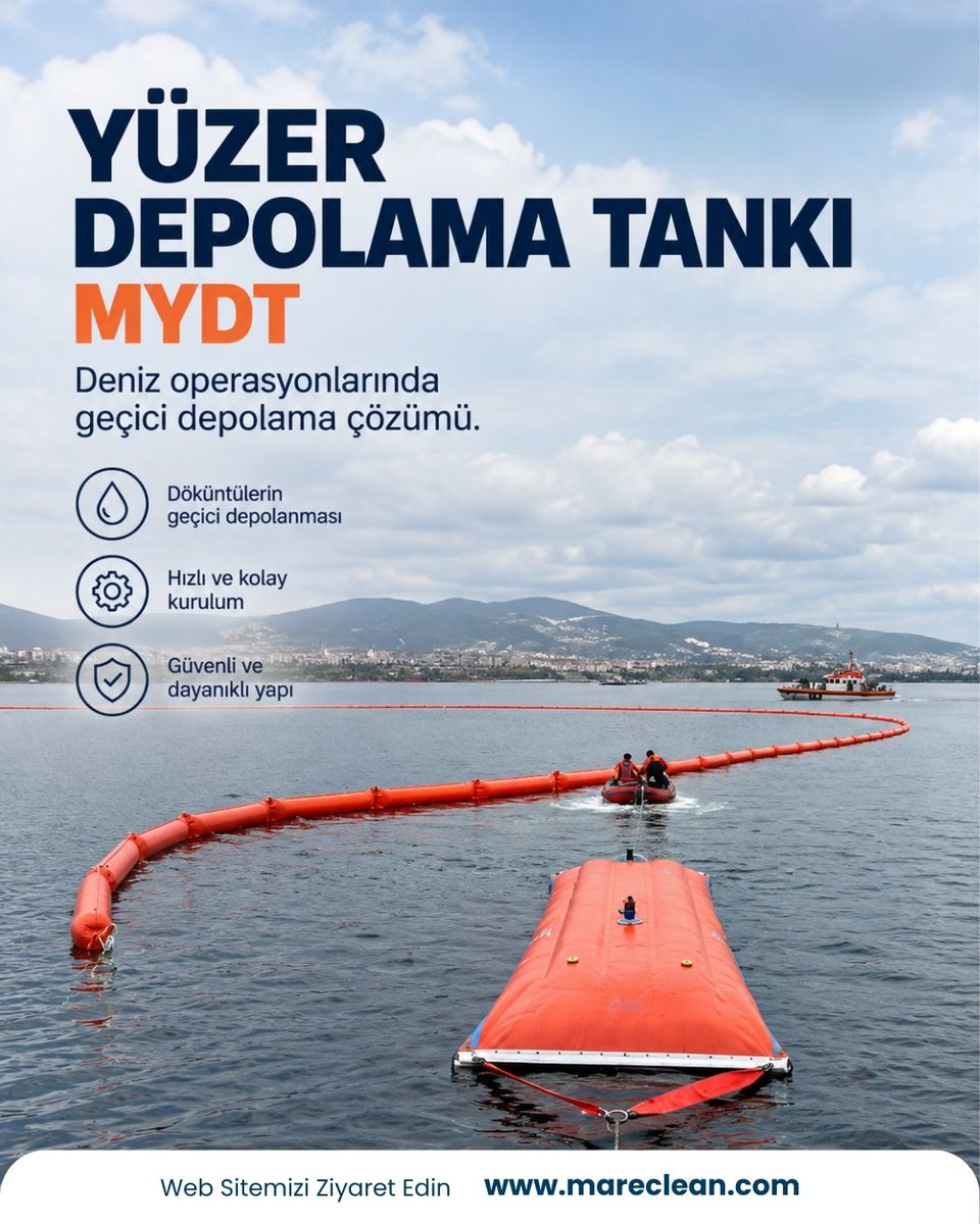 mareclean's tweet photo. Denizde kontrollü müdahalenin önemli bir parçası.
Yüzer Depolama Tankı MYDT, döküntü müdahale operasyonlarında toplanan sıvıların geçici olarak depolanması için pratik ve hızlı bir çözüm sunar.
#YüzerDepolamaTankı #DöküntüMüdahalesi #MareClean https://t.co/OAHSLdjFZj