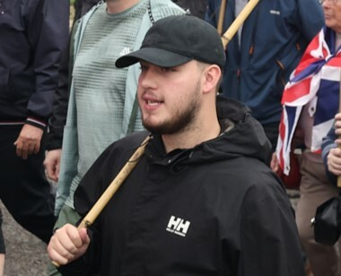 hopenothate's tweet photo. Also involved is "Chazza" (AKA Charlie), a recent White Vanguard splitter from Birmingham.

He is behind The Right Side Podcast, which hosts longform interviews with prominent fascists. https://t.co/ILwpnMaLOh