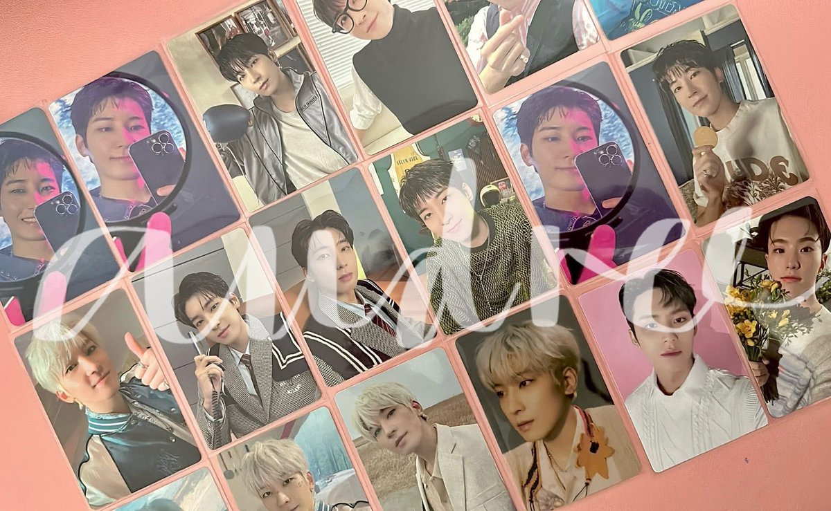 aintwonuu's tweet photo. hi guys!! will be decluttering my seventeen pc, mostly wonwoo. drop if may bet kayo, will give them at low price. also can someone help me with the pricing idk na hm mp nila now hehe. thank you ☺️🩷 https://t.co/1zV1VsXz8j