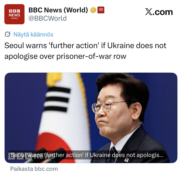 joni_askola's tweet photo. Who needs enemies when you have "allies" like South Korea? 

European nations should seriously reconsider buying weapons from such a country https://t.co/beSY3OByDF
