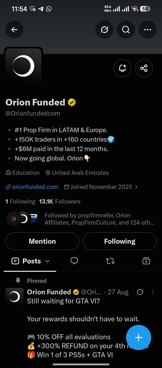ITomapii's tweet photo. @CambistaFX1 @OrionAffiliates @Orionfundedcom @61ers Done ✅✅ 
@Trade__Trainer 
@tradertheory 
@Tradermayne https://t.co/4gipkeQuXd