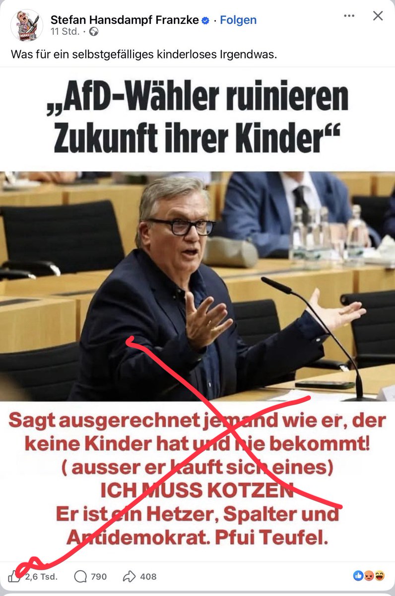 polenz_r's tweet photo. Hape Kerkeling fordert ein AfD-Verbotsverfahren. Die Antwort von rechtsaußen: Hass, Häme, homophobe Beleidigungen. Q.e.d. 
Eine Demokratie darf sich nicht einschüchtern lassen.Solidarität mit Hape Kerkeling. AfD-Verbotsverfahren jetzt‼️ https://t.co/3gUfZZYr07