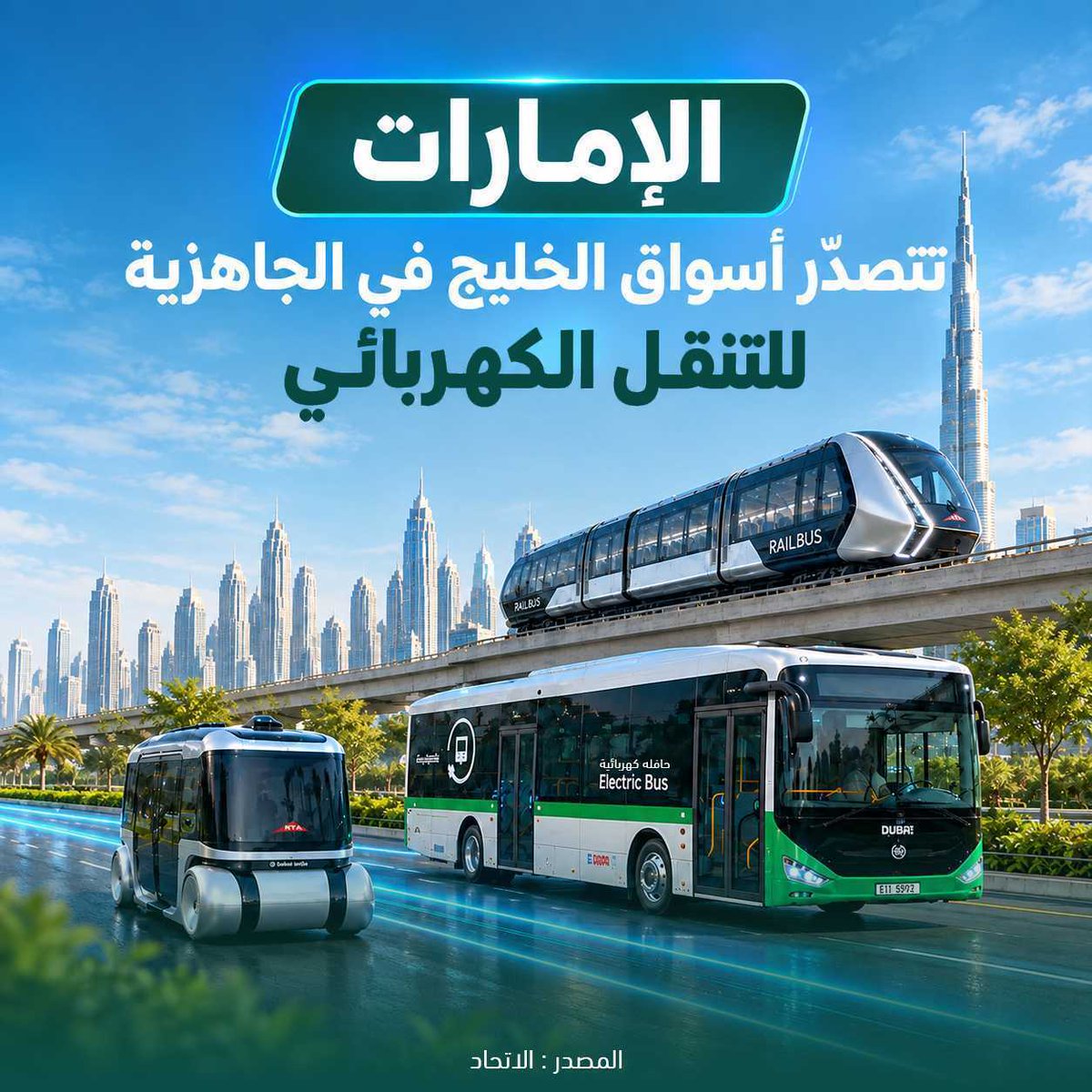 Amal_l__'s tweet photo. الإمارات تواصل تعزيز جاهزية قطاع النقل المستدام، مع توسع حلول التنقل الكهربائي واعتماد تقنيات حديثة تدعم مستقبلًا أكثر كفاءة واستدامة. 🇦🇪⚡️
#الإمارات #النقل_المستدام #الاستدامة https://t.co/oq7CgCpH1n