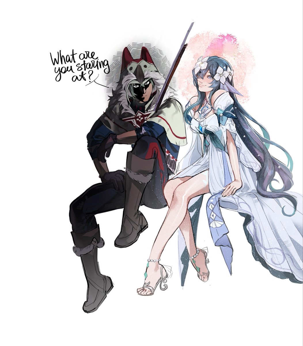 Lurisuet's tweet photo. underrated ship #GenshinImpactㅤ #Art #Alyosha #Vodyanitsa https://t.co/9hFrqVSm7f