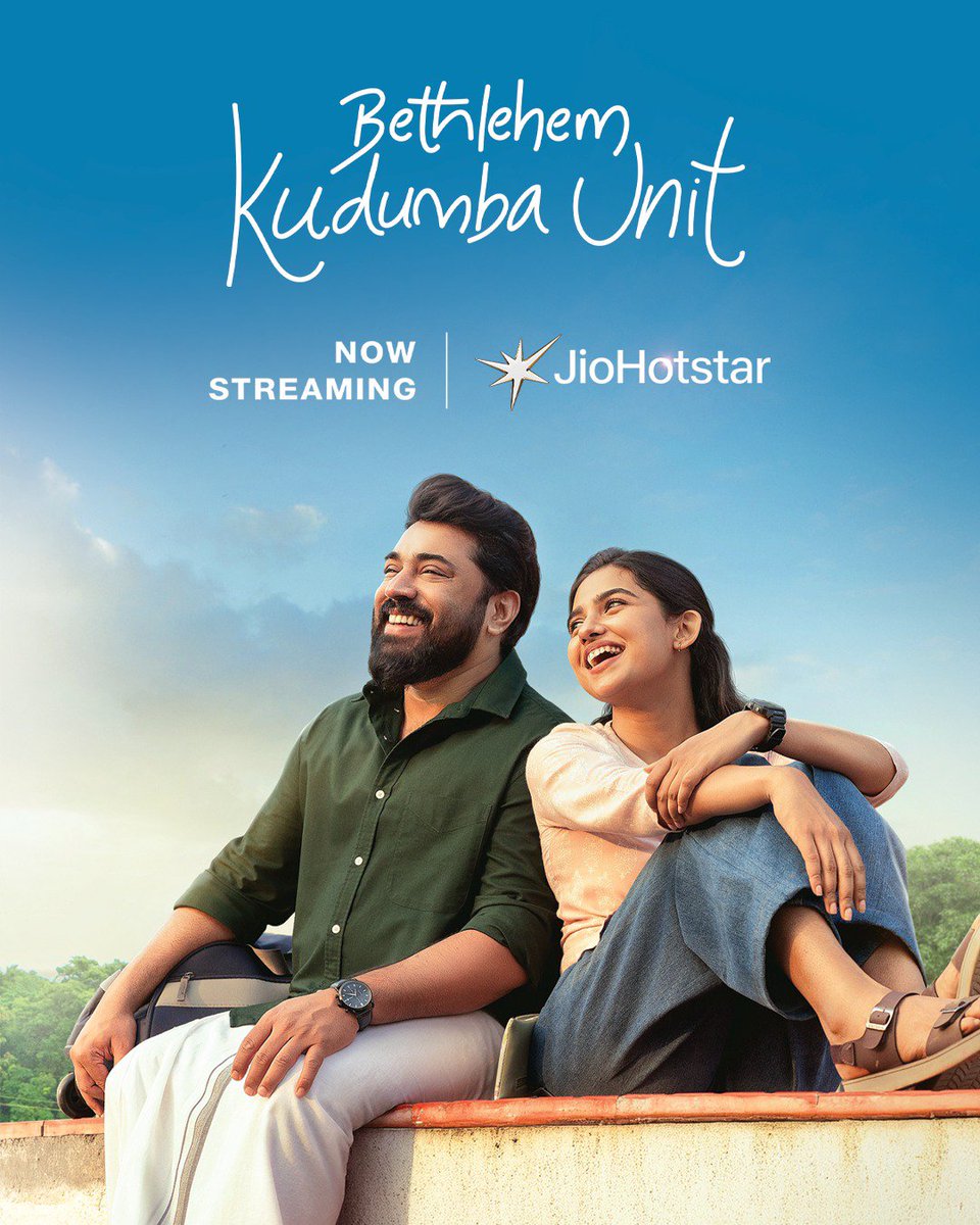 Fahad3682's tweet photo. #BethlehemKudumbaUnit,
A film that feels like a warm hug.

Girish A.D.'s best work.

This is the Nivin Pauly we all love.

And Mamitha? 
She’s going to be a generational actress.

Vishnu Vijay’s music is phenomenal.

A 10/10 Cinema.

#BKU https://t.co/YaAAv8KNBQ