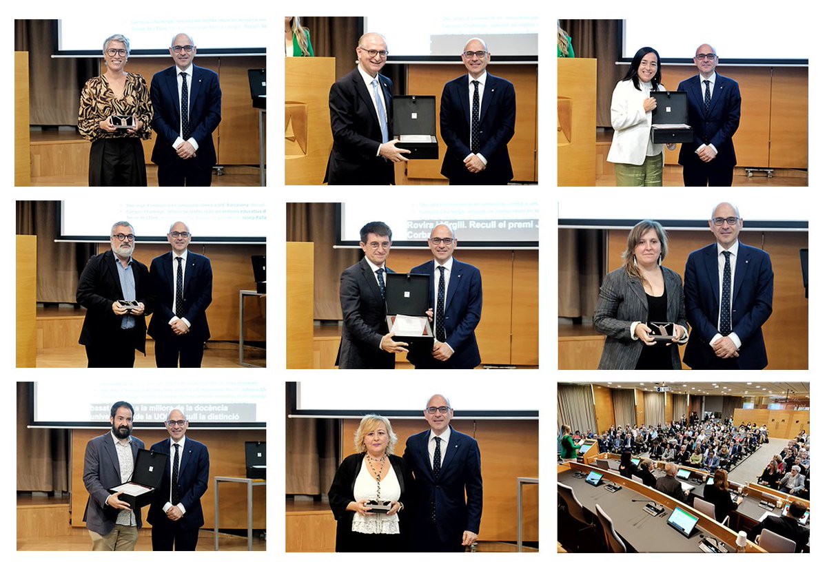 recercauniscat's tweet photo. 📍Inici del curs 26-27

🔖Es lliuren les distincions Jaume Vicens Vives i les mencions M. Encarna Sanahuja Yll
-Amalia Creus (@UOCuniversitat)
-Cristina Petreñas (@UdL_info)
-Miquel Àngel Prats (@uramonllull)
-@UICBarcelona
-@universitatURV 
-Pilar Ribas (UB)
-@GrupAntigona (UAB) https://t.co/Dg4JcAumXg