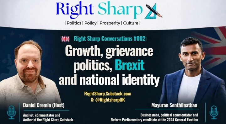 DanielCreminGB's tweet photo. Look forward to recording this with @MayuranSenthil today for my @RightSharpUK Substack.

https://t.co/rPVehyGrJU https://t.co/WoBsEZk545