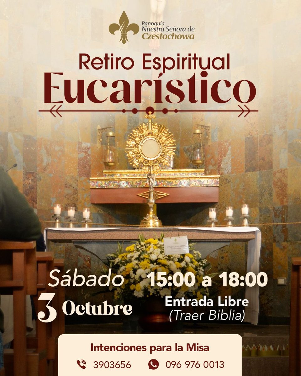 elcuradetodos's tweet photo. Regálate un tiempo para estar a solas con Jesús.
#RetiroEspiritualEucarístico #CzestochowaCultiva https://t.co/nN5ABPspyr