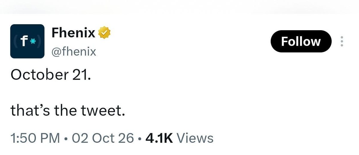 0xRowdyIND's tweet photo. ➖ Fhenix TGE soon 👀

Airdrop is still active.

We don’t know what’s coming next, but one thing is clear, this space is full of surprises.

If you haven’t tried the Fhenix testnet yet, now is the time to get involved. 🛡️

Do it before it’s too late.

Follow me for the next Early Alpha before the crowd. 🫡🔥