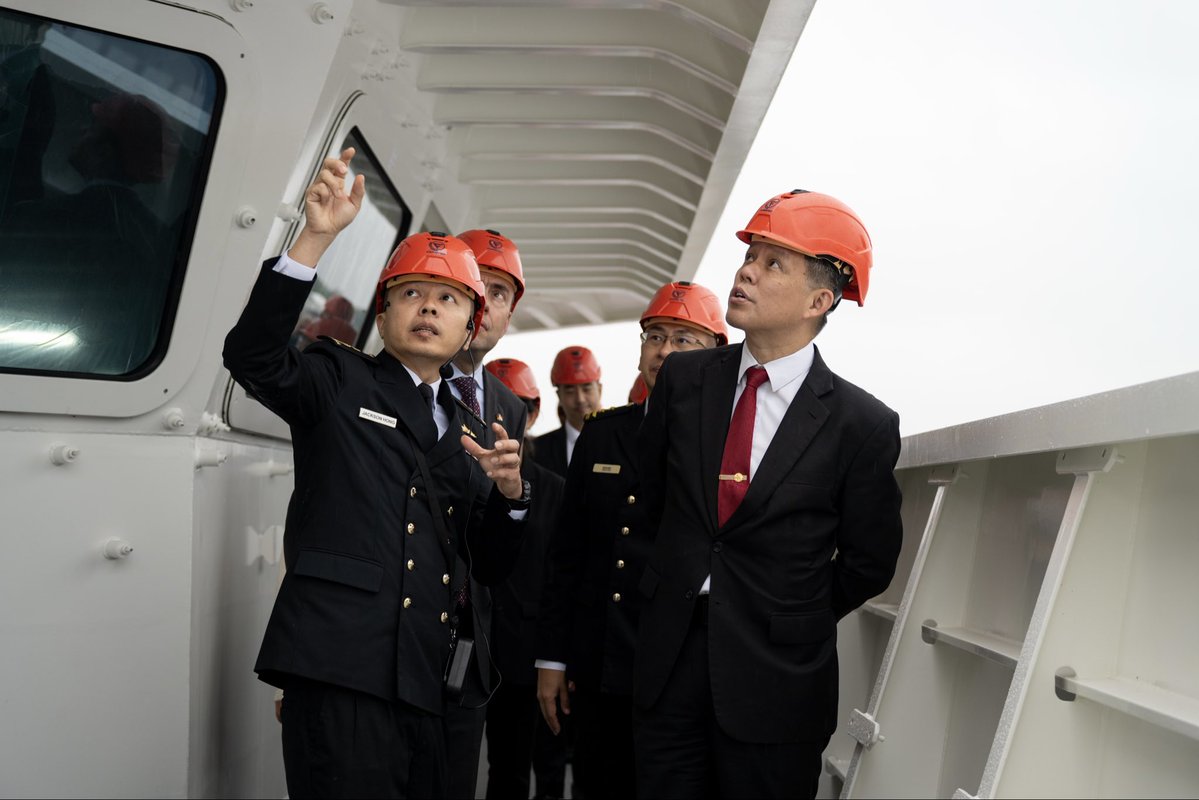 DefenceMinSG's tweet photo. A proud moment for the Republic of Singapore Navy as we launch OPV Sentinel, our first Offshore Patrol Vessel, in Berne, Germany.
 
Fair winds and following seas, OPV Sentinel. ⚓️🇸🇬 https://t.co/R8RMuGZVjo