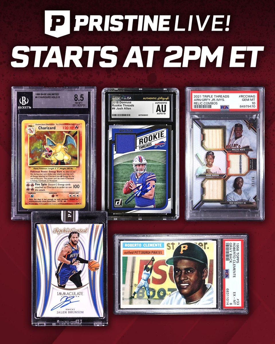 PristineAuction's tweet photo. 🔥 Friday HEAT from every corner of the hobby. 2 PM ET! No Reserves 👉 https://t.co/Jk3ye8v9Hj https://t.co/smtX9A2L93