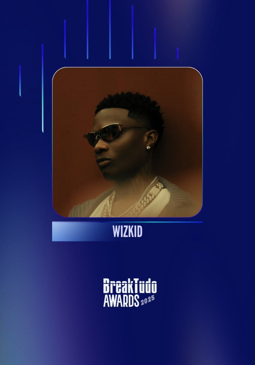 Elozino__'s tweet photo. Wizkid is nominated for International Male Artist at the BreakTudo Awards 2026! 🏆

🗳️ Vote for Wizkid on the website https://t.co/nc77gFY3Mg https://t.co/c2xtUe5KdO