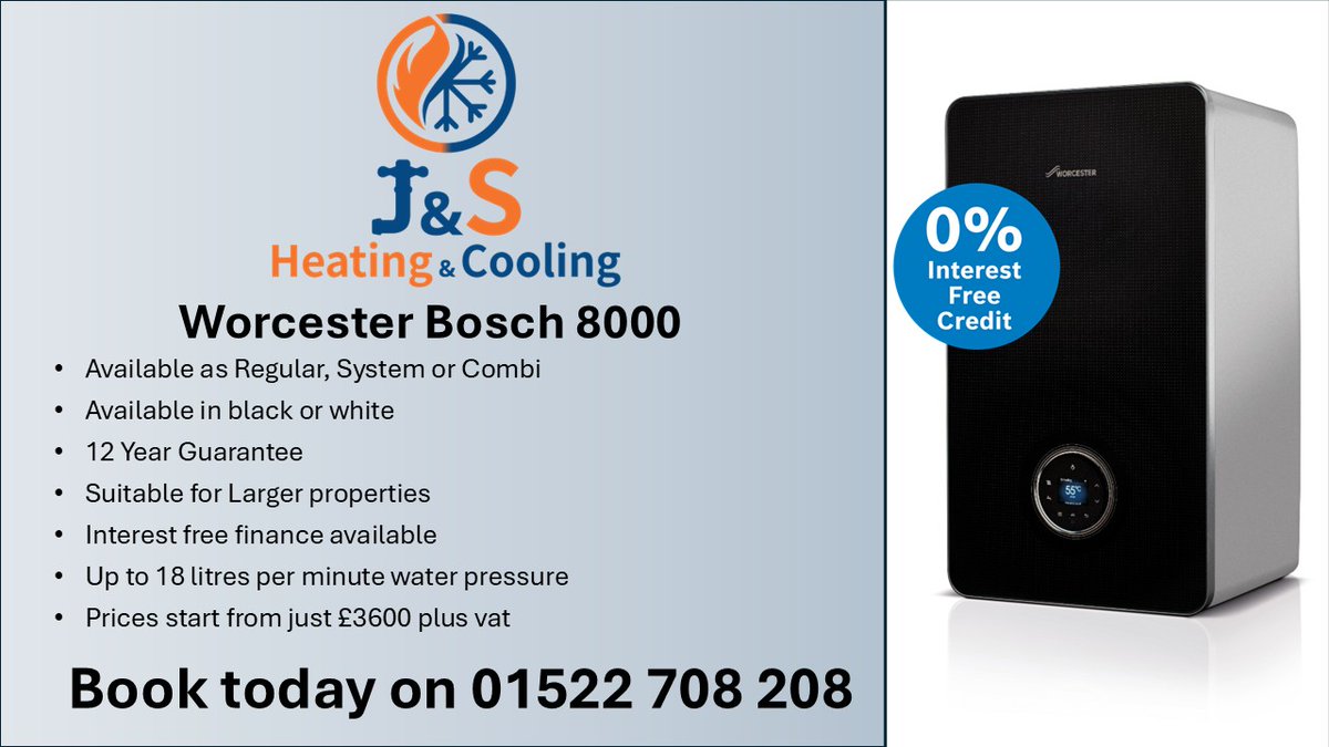 JASHeatandCool's tweet photo. Introducing the Worcester 8000+,  

Worcester's premium boiler with a 12 year warranty, available in white or black and also available in up to 50kw. 

#jaspher #jassafetytips https://t.co/CSEysy18gg