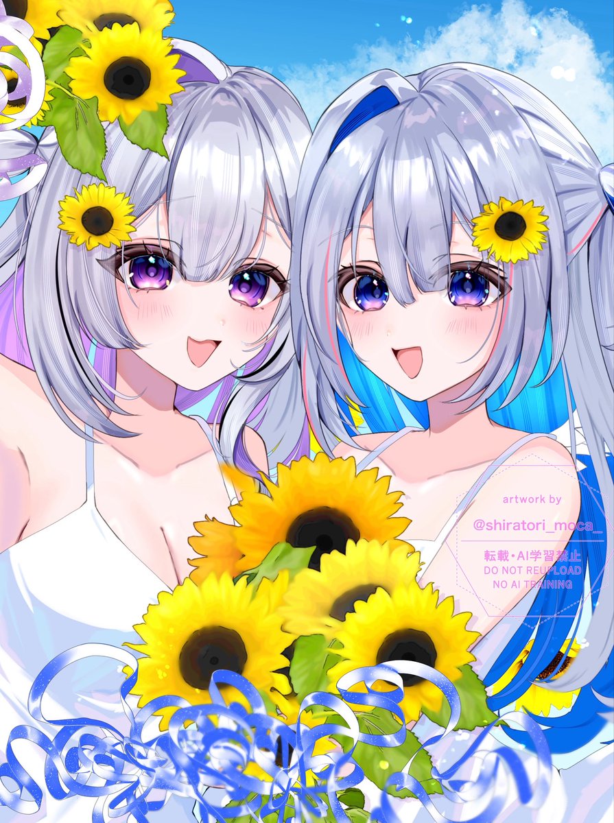 shiratori_moca_'s tweet photo. 「来年の夏も一緒に過ごそうね🌻」
 #かなたーと https://t.co/Y09vXp1jG7