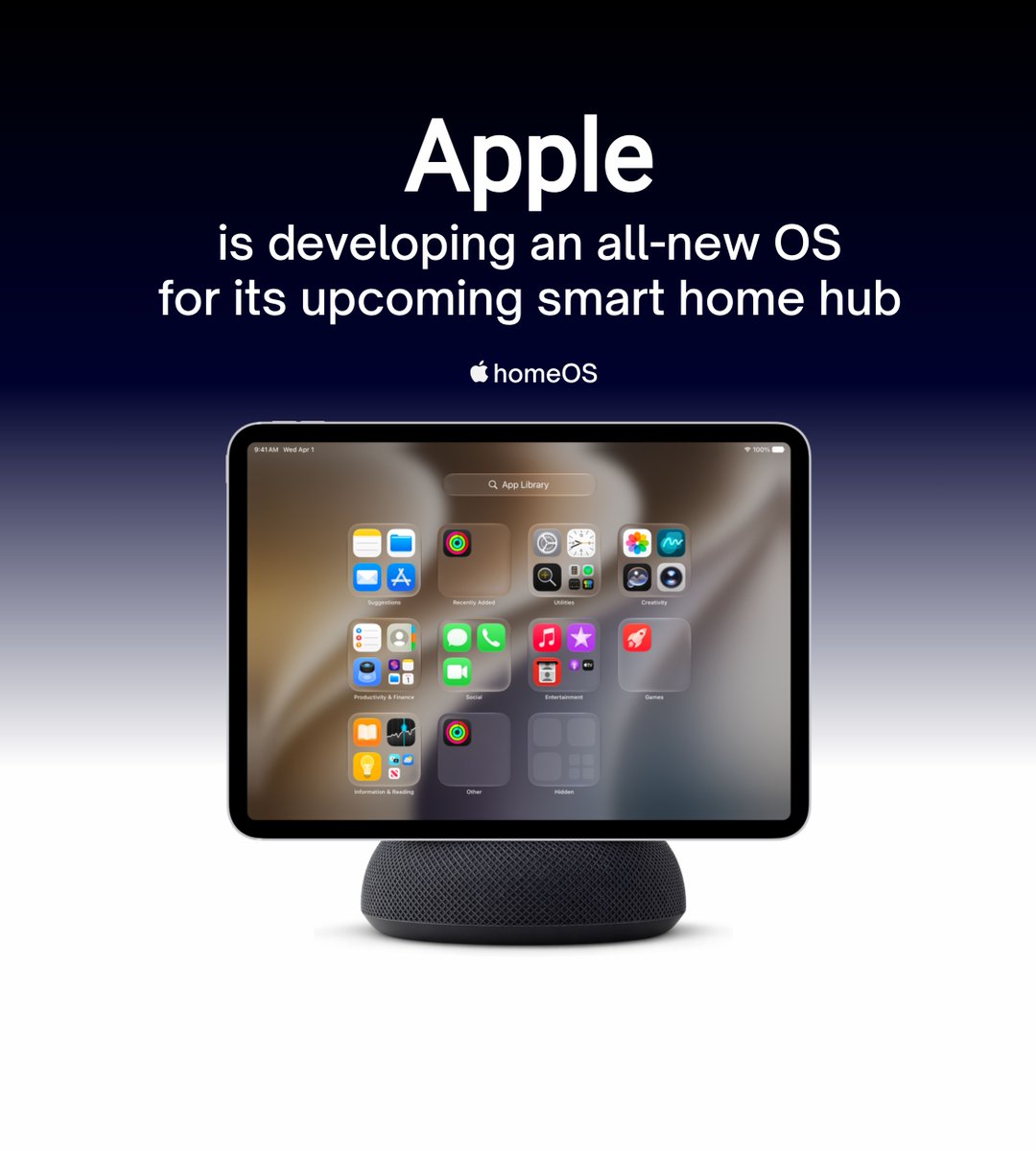 AppleExplorers's tweet photo. Apple is developing new OS for its upcoming Home Hub device https://t.co/mt20cpTqIH