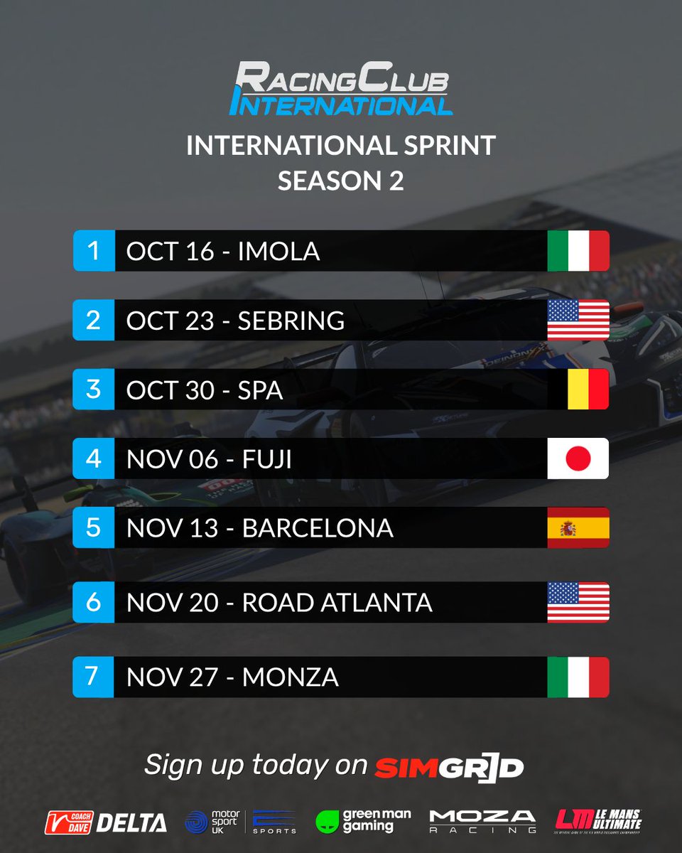 RCI_Racing's tweet photo. 🚨 2 WEEKS TO GO 🚨 

Want to race with us or watch some of our online events?
🌐 Link in Bio 👆 https://t.co/wAAWAO1v8M
