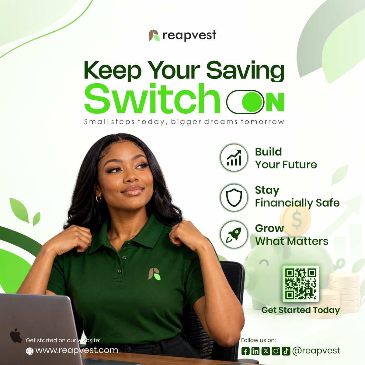 reapvest's tweet photo. Your dreams do not grow from wishes alone. They grow from the small choices you make consistently.
They may seem small now, but tomorrow, they could be the reason you are standing in a completely different place. 💚
#SaveSmart #FinancialGrowth #BuildYourFuture #SmartSavings https://t.co/AqfVdVxXiu