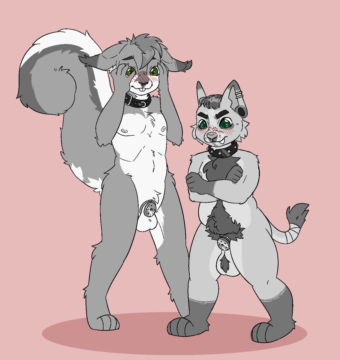 naughtycritter's tweet photo. #kinktober day 2: embarrassment 
featuring my friends @Tetsiez and @BaddDogBruno https://t.co/lDGwnoqRGJ