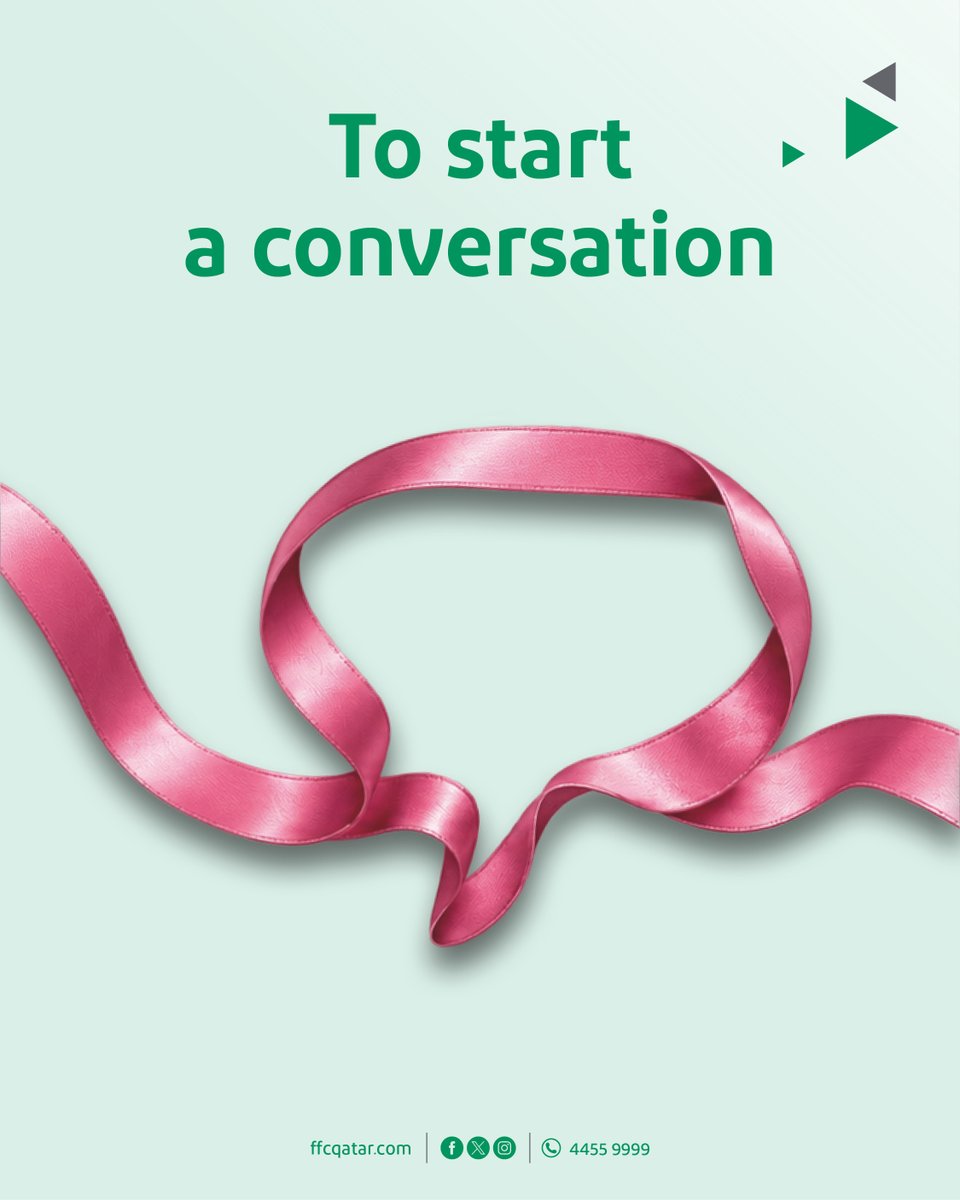 ffc_qatar's tweet photo. This Breast Cancer Awareness Month, let the pink ribbon be a reminder to make time for yourself, start the conversation about your health, and take the next step. Book your screening today. https://t.co/jZrEGYPWJm