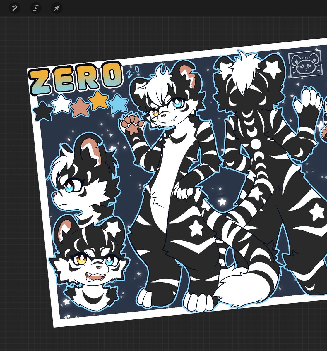 OhDearOhZero's tweet photo. Zero’s getting some updates…. 

Would anyone be interested in ref sheets if I add them to my c0mmisions? https://t.co/9MY140iWS6
