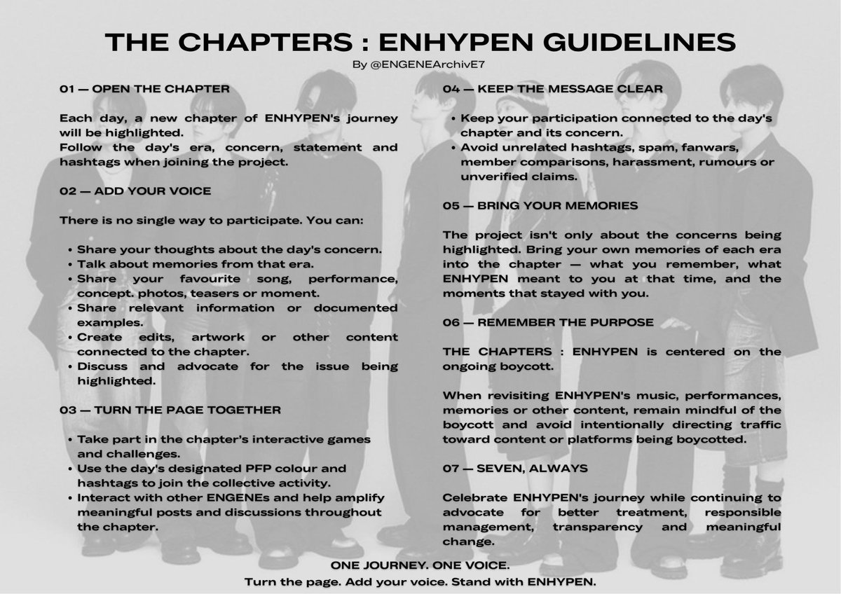 enhaengene777's tweet photo. 3RD WAVE'S HERE...LET'S DIVE !! 🌊🔥

I-LAND gave us seven, but their journey came with immense strain. ENGENE demand that HYBE put ENHYPEN's well-being before profit.

ENHYPEN'S WELL-BEING IS NOT OPTIONAL
#SevEN_From_The_Start
#BoycottHYBE_EndMisconduct https://t.co/ZffbJQ1CD5