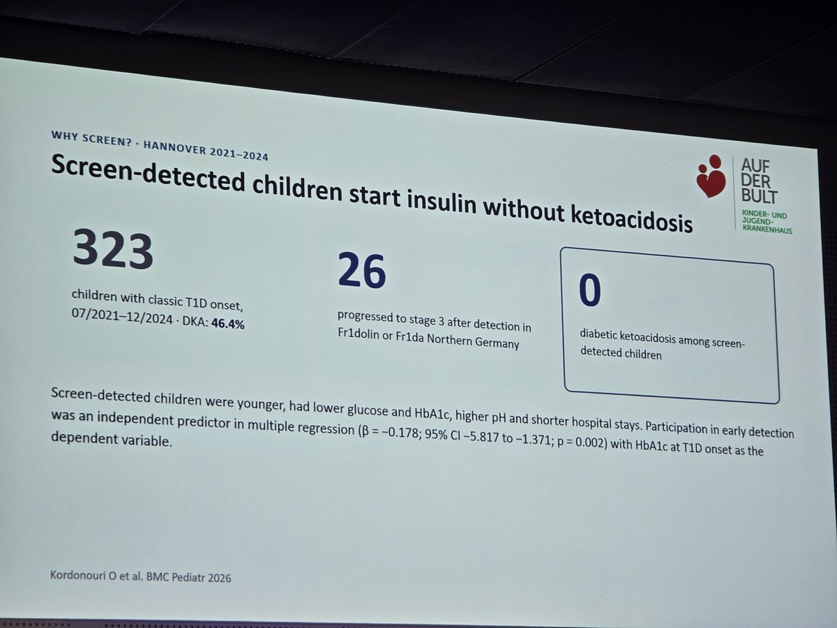 PracticalDeeb's tweet photo. Screening works at saving lives. Screened children did not go into DKA. #EASD2026 #dedoc⁰ https://t.co/CsbhEKGmDK