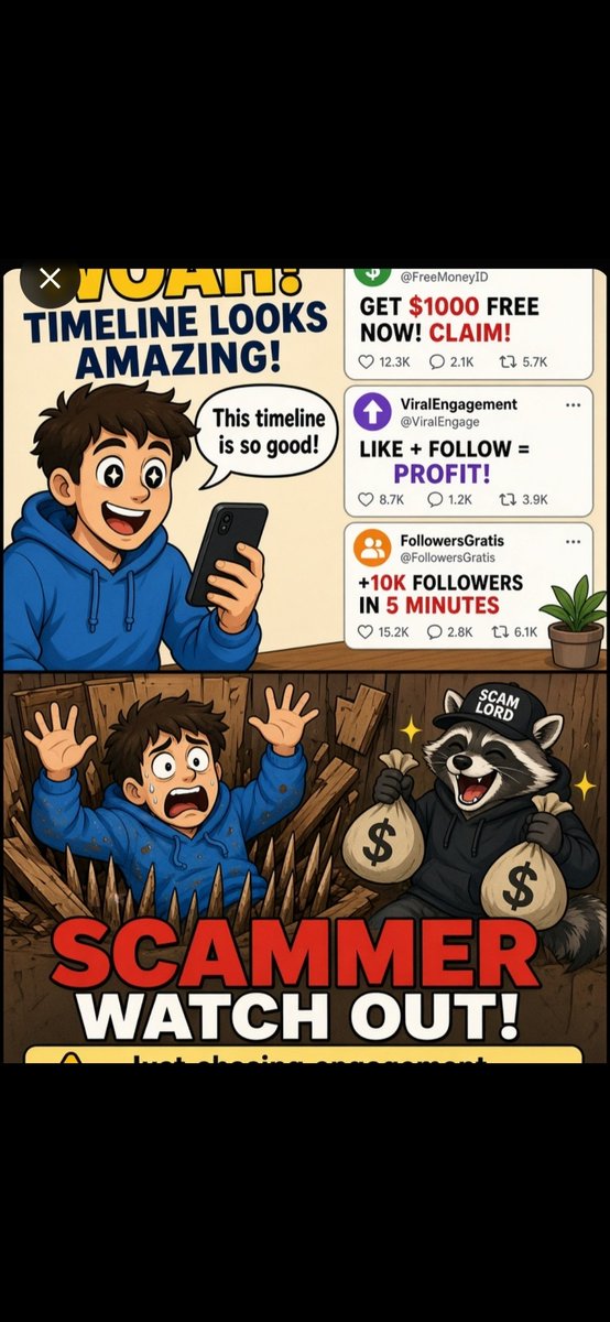 xcgjy555's tweet photo. Most timelines popping up are just chasing engagement. Completely fake.

            🚨  SCAMMERS 🚨 https://t.co/ONRZQZDJEL