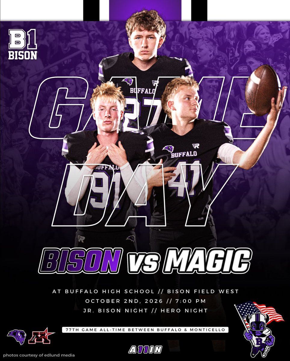 Buffalo: 𝗝𝗥. 𝗕𝗜𝗦𝗢𝗡 & 𝗛𝗘𝗥𝗢 𝗡𝗜𝗚𝗛𝗧 🫡🤘 Tickets, livestream, rosters & more... ⬇️ 📱≫ https://t.co/OOfvYKI3s