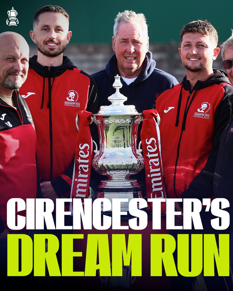EmiratesFACup's tweet photo. Can @CirenTownFC keep this run going? 🏆

Learn more about the Centurions' #EmiratesFACup dream 🧵👇 https://t.co/3WjCyNjKQ6