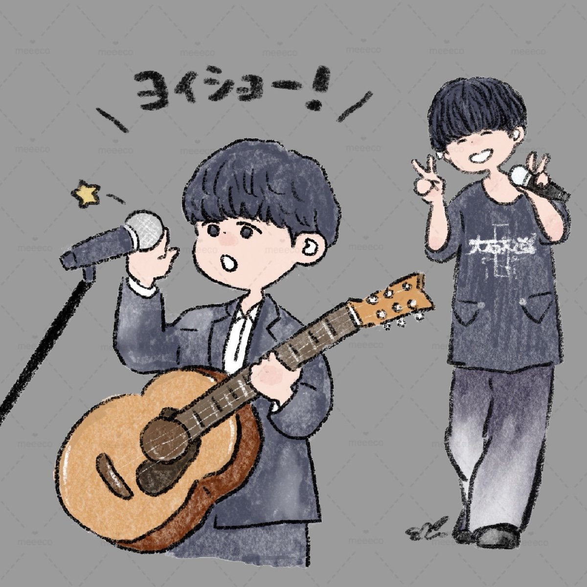 me_e_eco's tweet photo. 大石昌良さんファンアート
②ピエロ「ヨイショー」
③去り際のWピース
④(^^)
#大石武道館 https://t.co/JTNh4CfzST