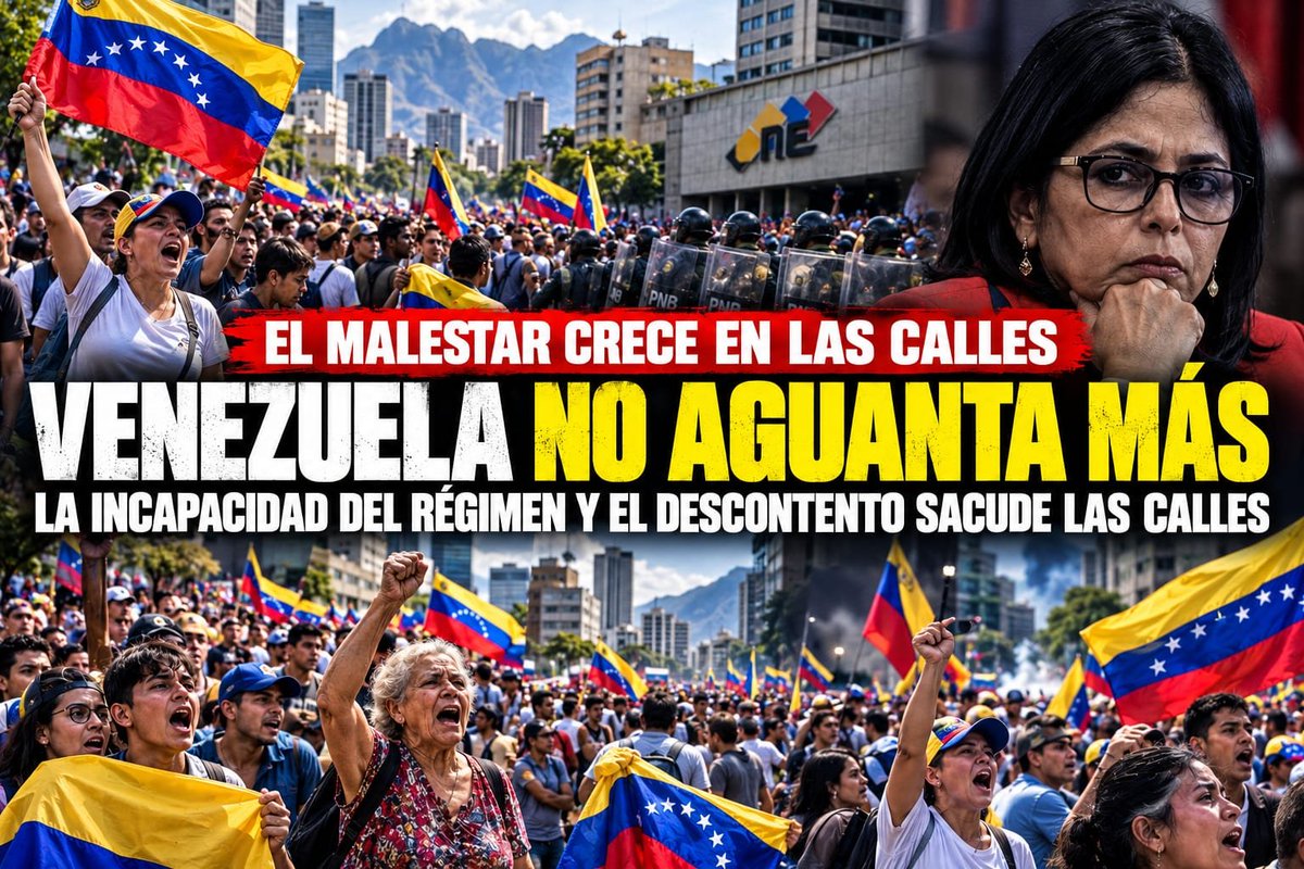 omargonzalez6's tweet photo. ¡VENEZUELA NO AGUANTA MÁS! Apagones, salarios pulverizados, presos políticos y reclamos por elecciones sacuden las calles. La paciencia tiene límites. El descontento crece y el país exige respuestas y cambios https://t.co/v7OFGmDtvN