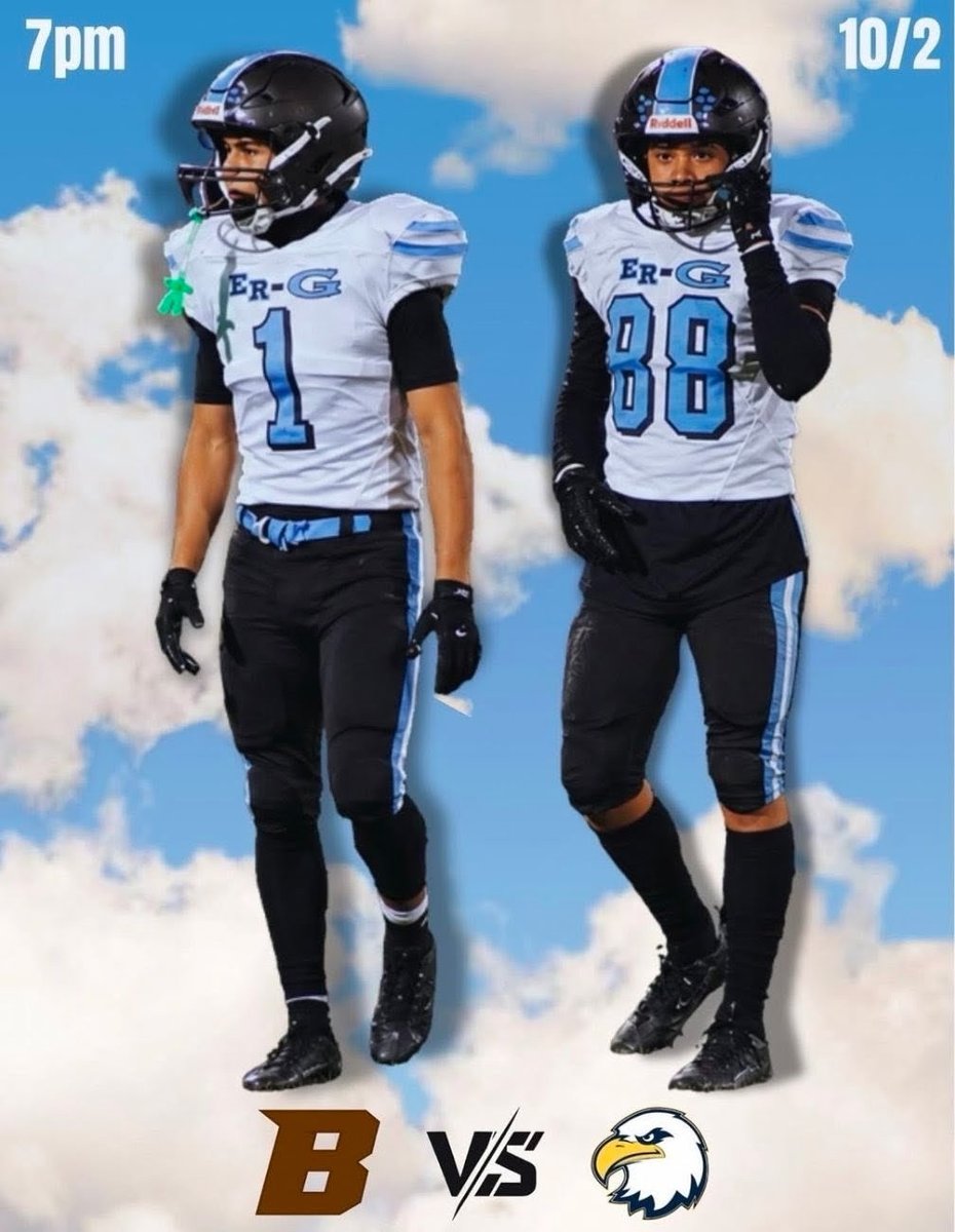 ERGFootball's tweet photo. 🏈🏈 GAMEDAY‼️‼️

ERG (2-2) vs. Wayne (3-1)

🎉GANANDA HOMECOMING 🎉

📅 Friday October 2, 2026
⏰ 7PM
📍Ruben A Cirillo HS
🎟️ Free Admission!
💻 https://t.co/oJtyg5lAFY #hudl

🛩️🛩️#RollBombers🛩️🛩️ @ERBombers @GHSAthletics1 @WeAreGananda https://t.co/OKDcuWdQON