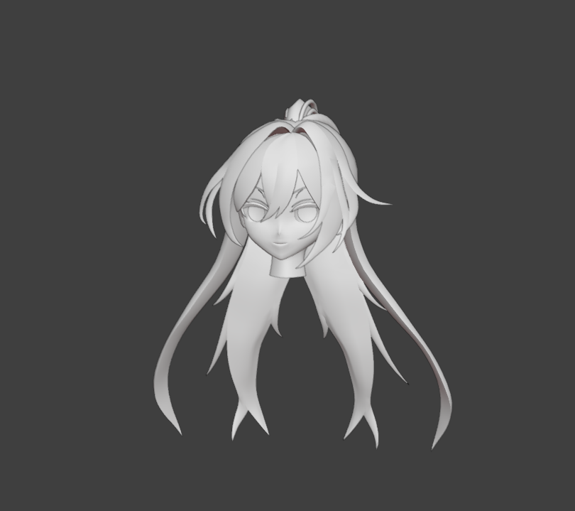 pay_psuke's tweet photo. 仮の髪できた
ポニテの部分は置いてるだけだからこれから作り込んでいく https://t.co/zY3GWJllw1