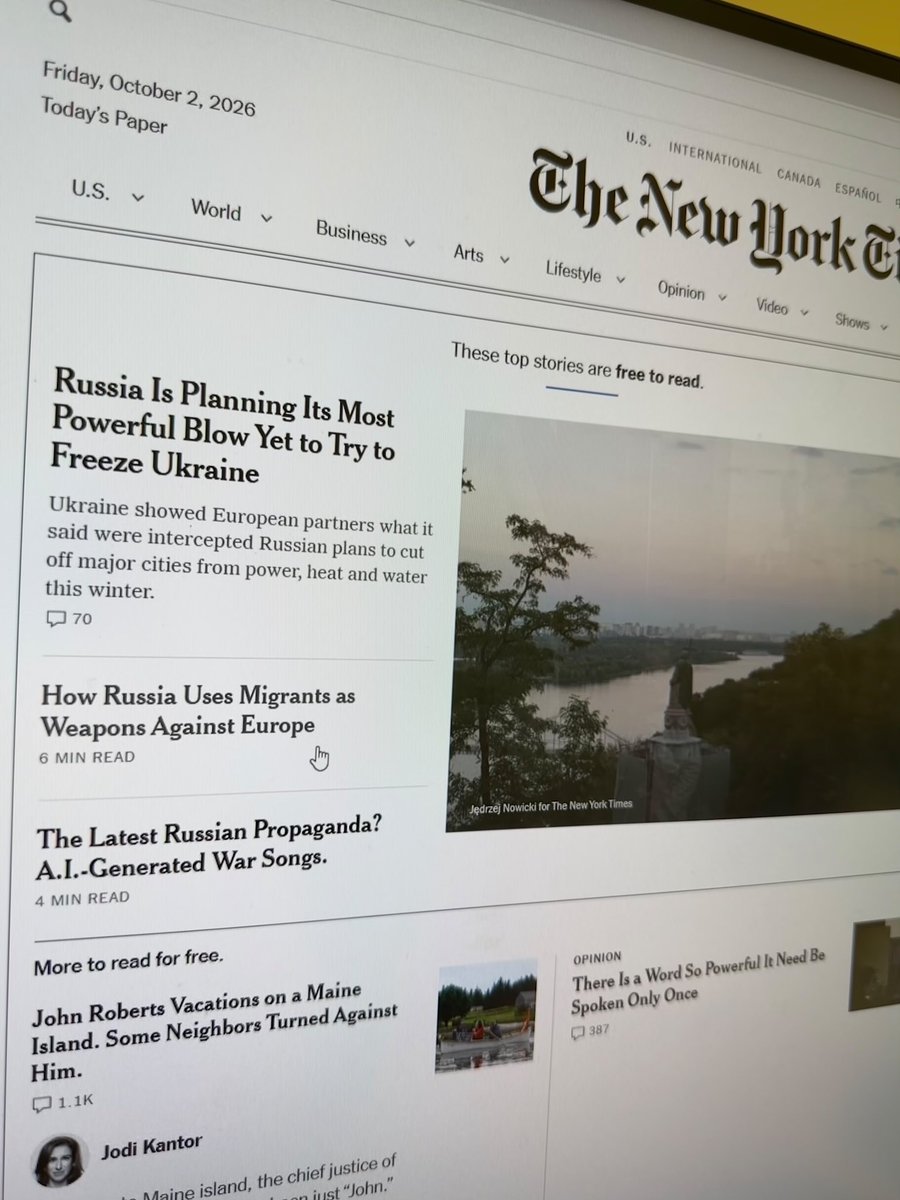 Braze_Baiba's tweet photo. Šodien viens no galvenajiem The New York Times @nytimes rakstiem par migrantu instrumentalizāciju uz Latvijas–Baltkrievijas robežas kā daļu no Krievijas kara doktrīnas.

Paldies par šīs tēmas aktualizēšanu vienā no pasaules vadošajiem medijiem!

📰 https://t.co/TPqBPCj9E2 https://t.co/uCJ7UF111W