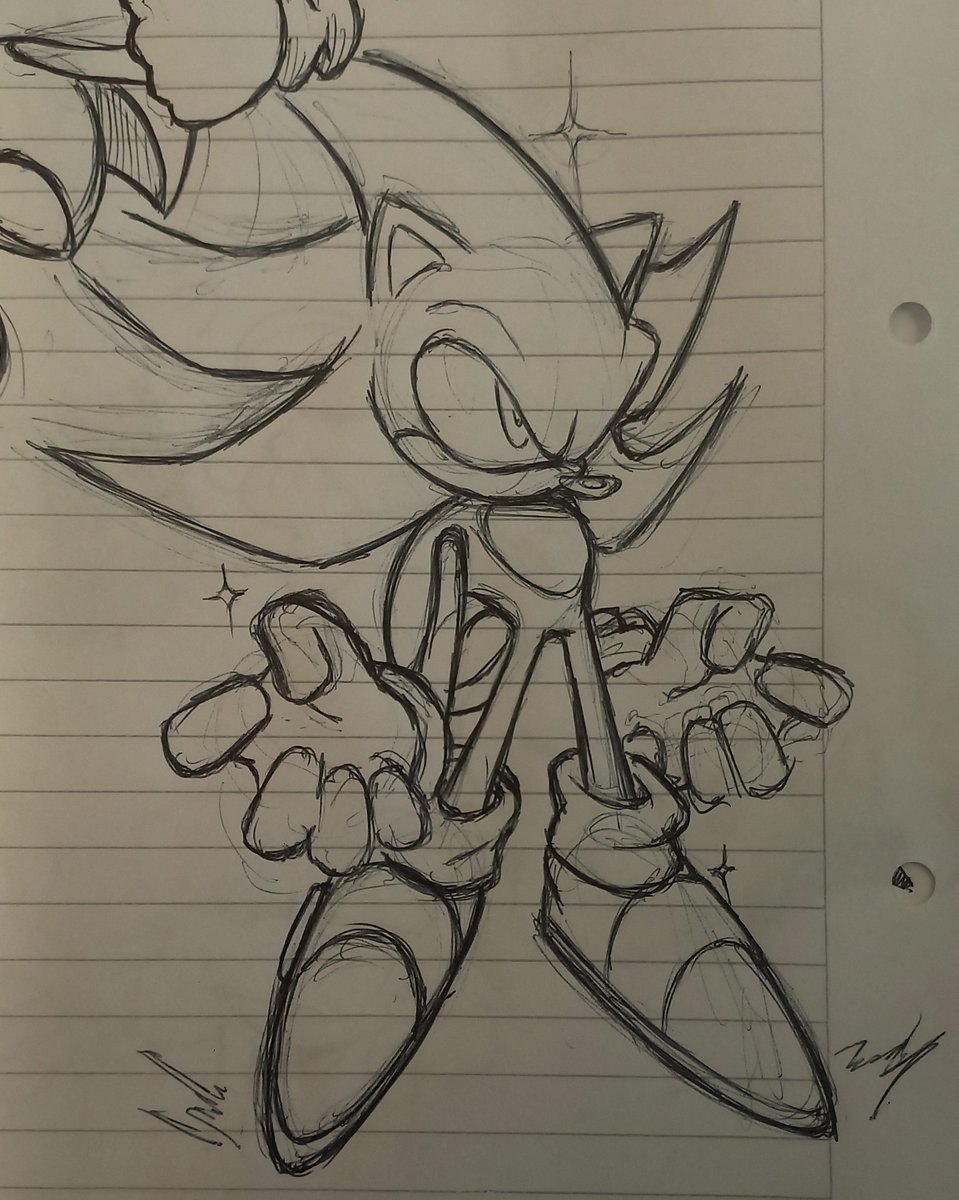 SoihanP's tweet photo. Super Sonic sketch in University! https://t.co/SapF3ddpoi