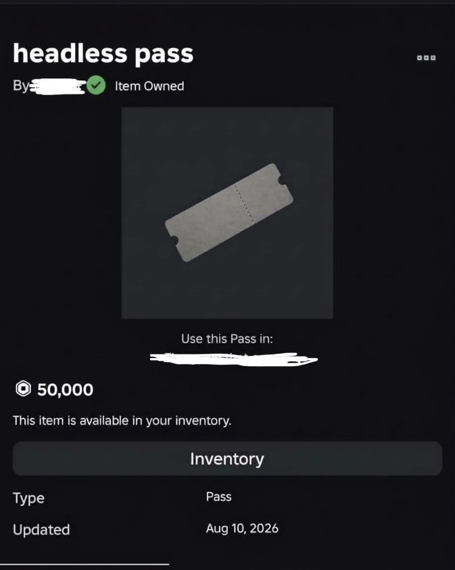 xaisset's tweet photo. the winner for Headless Horseman has been chosen and they have received the robux, username hidden due to privacy https://t.co/L5BDtEqurM