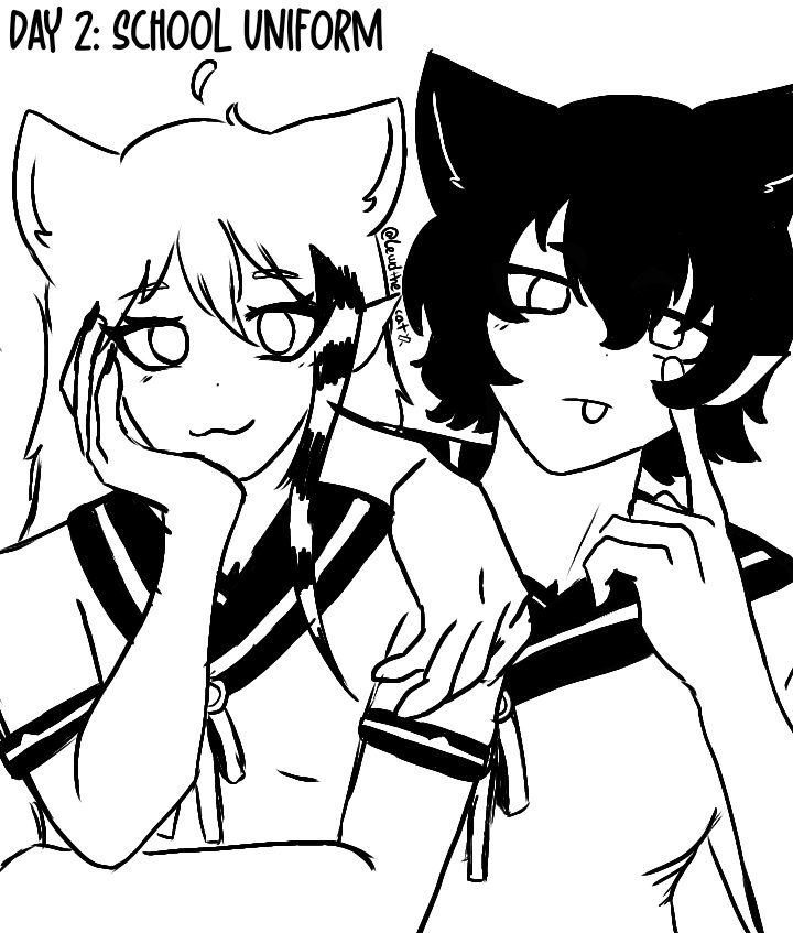 lewdthecat's tweet photo. #Irutober by @GloomyEiscue Day 2, school uniform 

(I HATE how this one turned out but i made this at 2am with an art block after three other failed tries and I am NOT remaking it again)

#irumatwt #mairuma #mairumatwt #wtdsik https://t.co/67aqFpMT6v