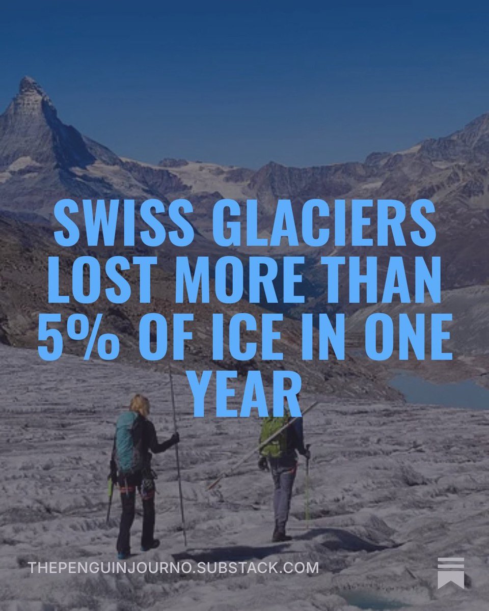 penguinjourno's tweet photo. Swiss glaciers are in trouble, and the damage is permanent and worrying ⬇️ 

https://t.co/2GhkvGheI2 https://t.co/nF2lY6NFOa