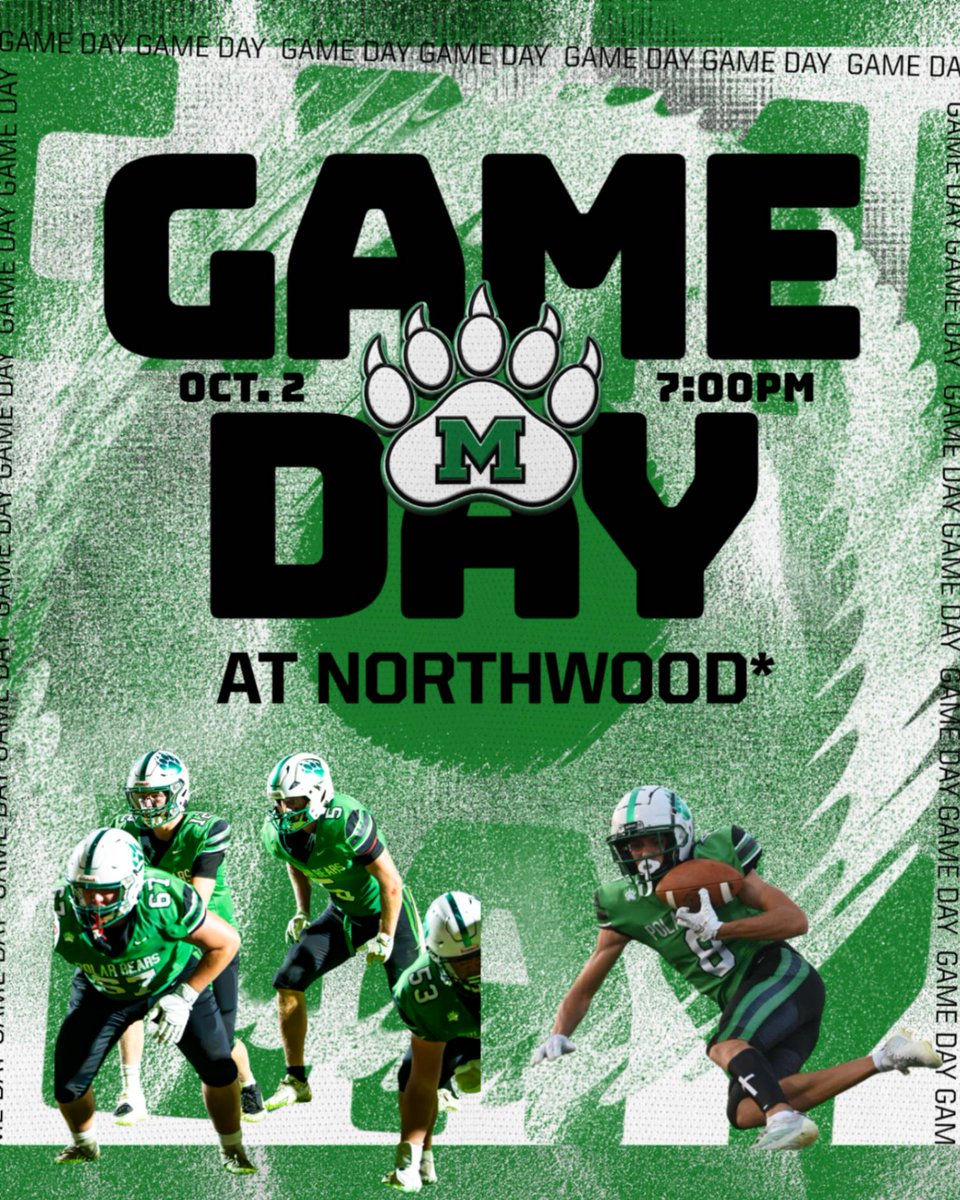 mhspolarbears's tweet photo. Gameday! Football Team travels to Northwood for a MASSIVE SBC Game with big playoff implications! https://t.co/yOxH7wH3co