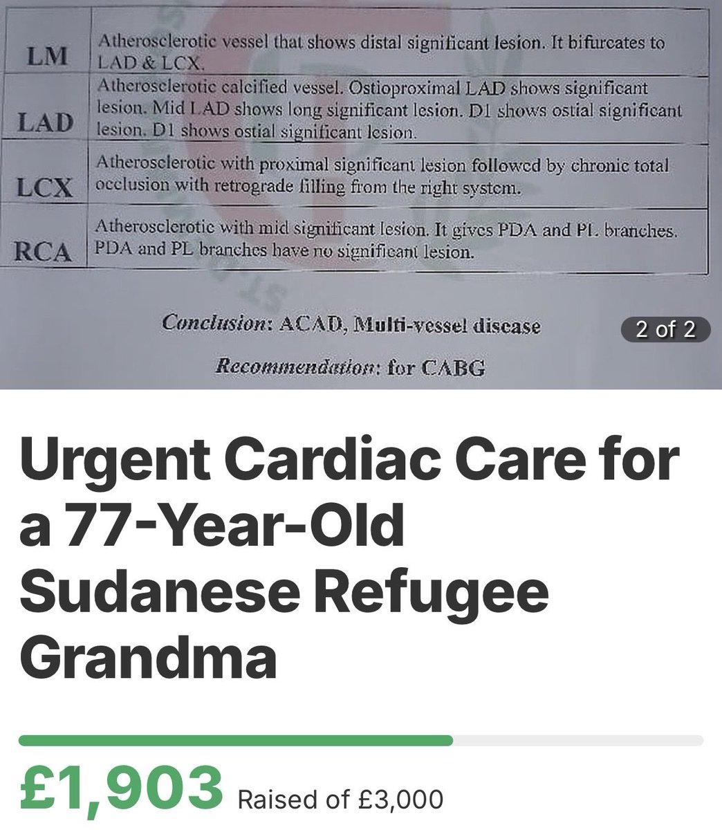 SimsimAlbadri's tweet photo. Again and again and again and again and again and again... this Sudanese grandmother’s life depends on this. Her condition is critical and extremely fragile, and her family has absolutely nothing left to give :( :( https://t.co/tMVPnwR0Nm