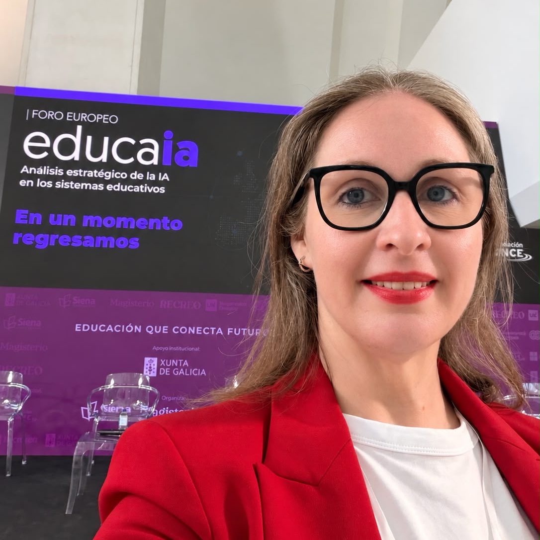 HumanAI_Tech's tweet photo. Nuestra Psicóloga y Coordinadora de proyectos de I+D ha representado a @HumanAI_Tech en el I Foro Europeo #EducaIA (Santiago de Compostela).
Sobre la mesa: el pensamiento crítico, competencia clave en la era de la IA. Medirlo para acompañarlo. https://t.co/Hj3jlDB2IM
