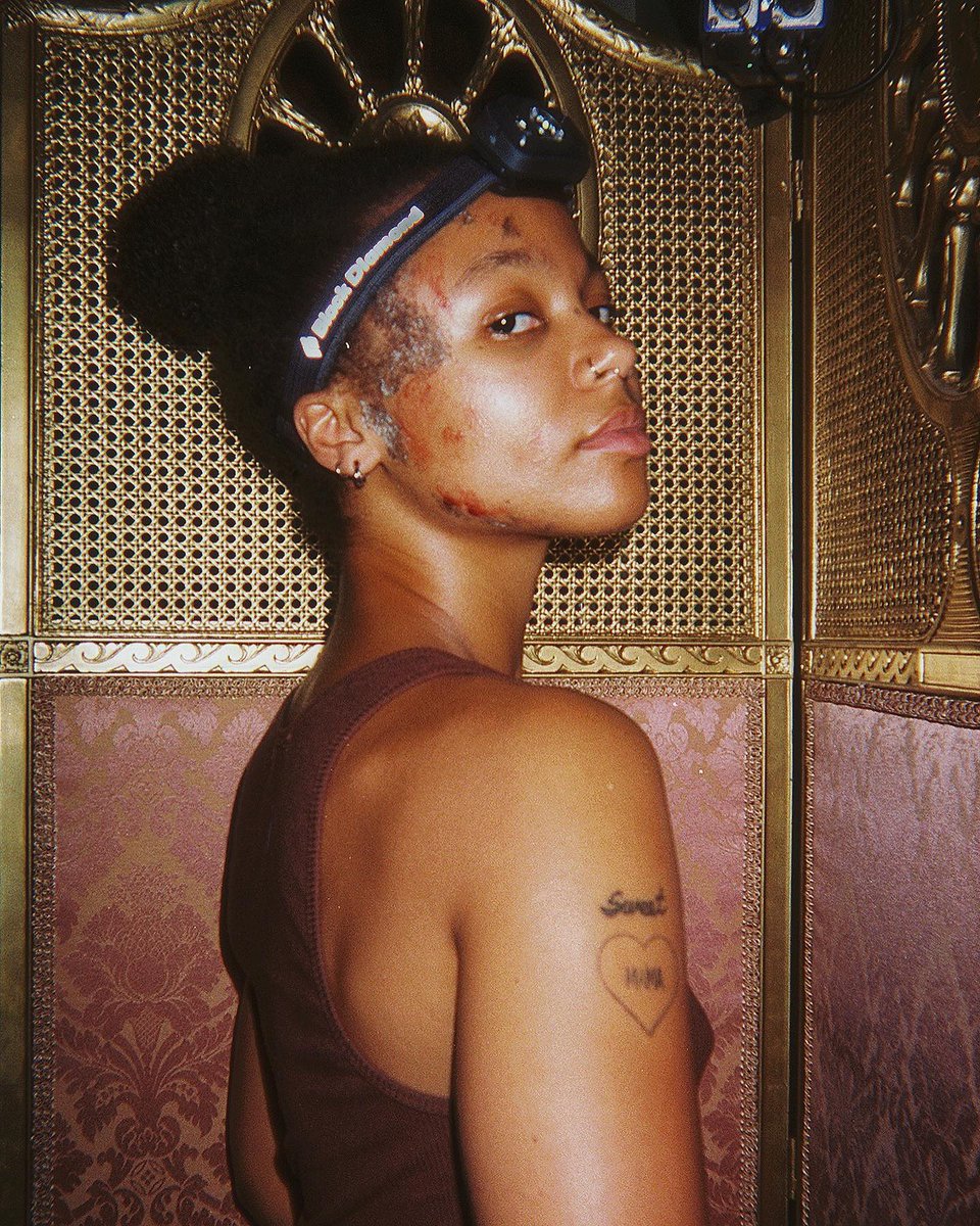 fallcharm's tweet photo. myha’la on the set of bodies bodies bodies, 2022 https://t.co/1lohr3NlF9