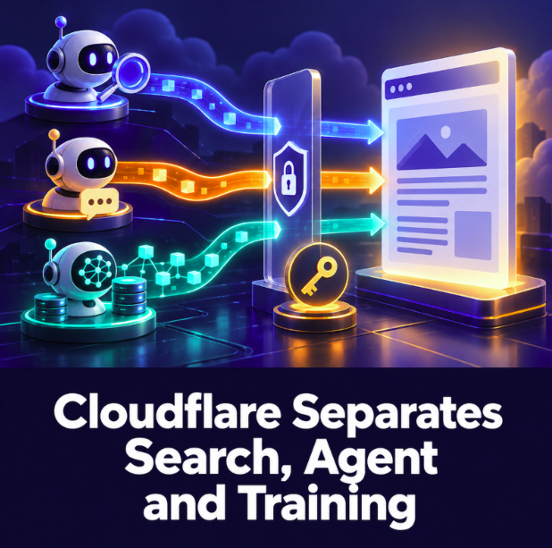 achille610's tweet photo. Cloudflare separates Search, Agent and Training controls. Disallow AI Training aims to preserve search access—but mixed-use crawlers and rollout limits matter. Crawling policy now needs a decision for each purpose. #SEO #Cloudflare #AICrawling #AIAgents #ContentGovernance https://t.co/EnNoLKERxb