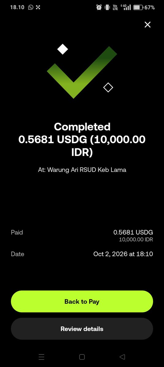 dzlpangersa's tweet photo. Selagi berinvestasi di exchange OKX punya token kripto pun bisa dipakai buat pembayaran sehari hari fitur Pay ini sangat memudahkan user OKX 👍
#OKXPaysosmed https://t.co/KOvC8KjsGy