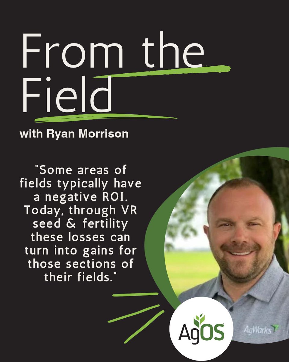 AgWorksSoftware's tweet photo. “Some areas of fields typically have a negative ROI. Today, through VR seed and fertility these losses can turn into gains in those sections of fields. This helps the grower have a higher overall ROI on their operation.” https://t.co/0N1zWvrw25