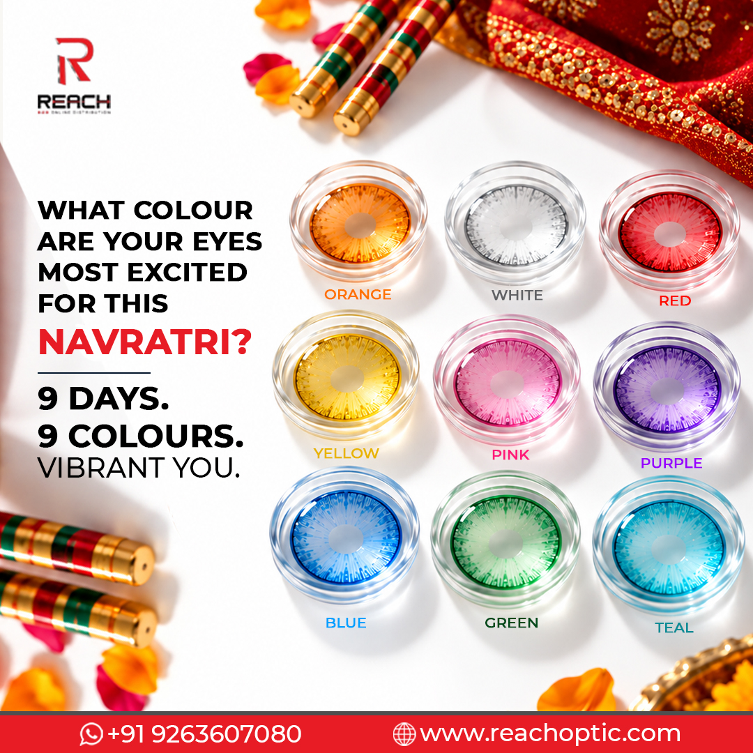 REACH_B2B's tweet photo. Nine days of Navratri means nine chances for customers to walk in looking for a specific colour.
Get your colours sorted before the season starts, with Reach B2B.
🌐 https://t.co/1RUeXtBJ0E | 📲 +91 9263607080
#ReachB2B #NavratriReady #OpticalRetailers #FestiveStock https://t.co/4m6pyYbkRi