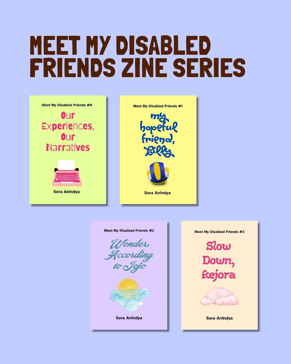 winklebride's tweet photo. ZINE FUNDRAISER
Help a queer disabled individual access healthcare and survive by buying zines! ♿

Meet My Disabled Friends is a zine series about disabled lives, told against "superhuman" and "inspirational" narratives.

Pre-order: https://t.co/LpKTV0Br7b https://t.co/KwRxfKJ2A5