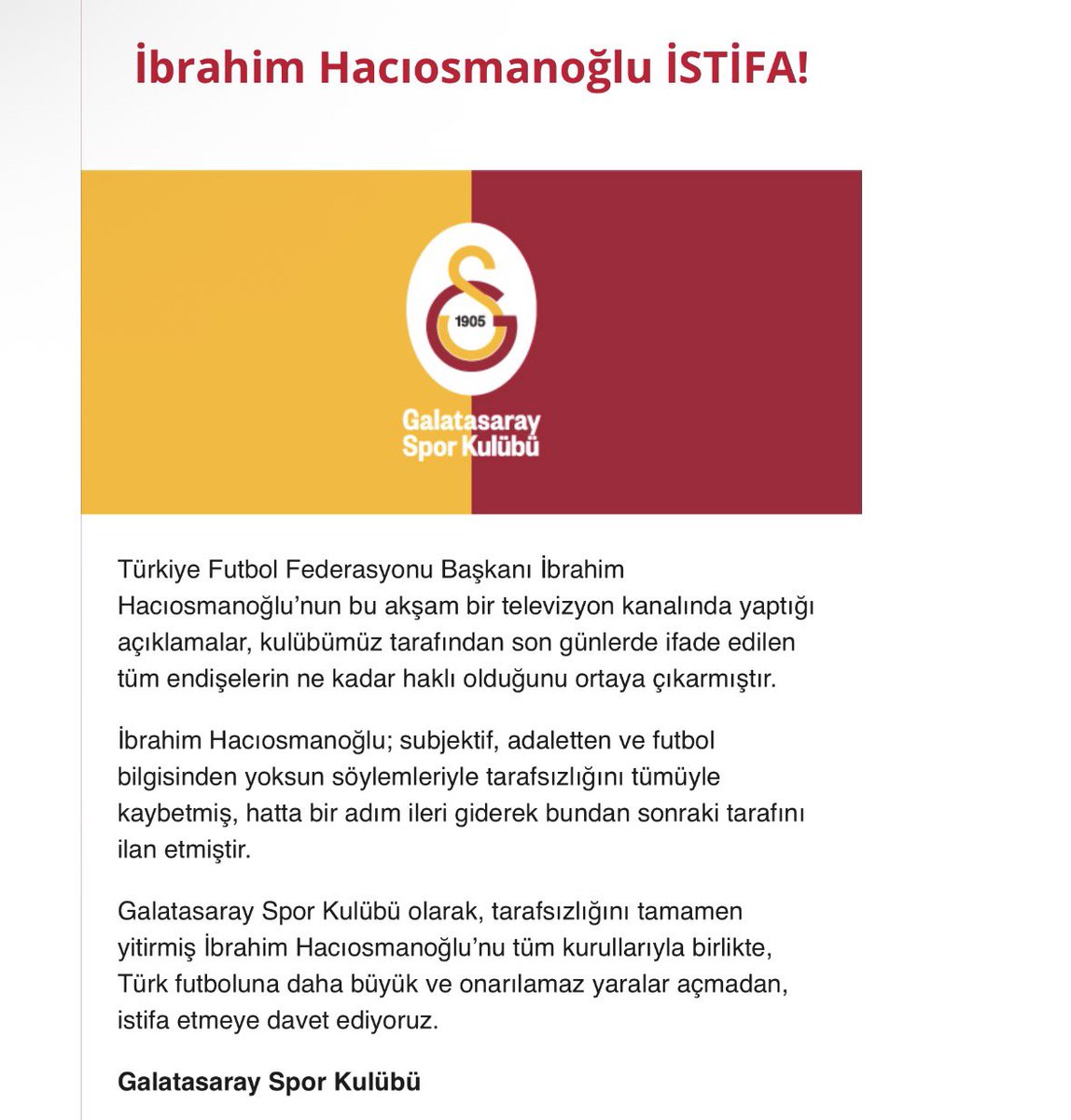benvarkeen's tweet photo. TFF başkanının devletin resmi kanalı TRT'de çıktığı canlı yayını bulun.

TFF başkanı canlı yayındayken ,  tam o sırada GALATATASARAY kulübünden yapılan açıklamayı başkanın yüzüne okunduğu sekansı izleyin. 

TARIH 5 Aralık 2024 - Saat 21:54 
GALATASARAY'ın tavrı o günden beri net. 
Durduğu yer aynı.Açıklamayı bırakıyorum. 

Üçüncü paragrafı dikkatlice okuyabilirsiniz...
